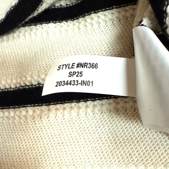 Madewell Relaxed V Neck Striped Polo Sz S - Picture 15 of 16